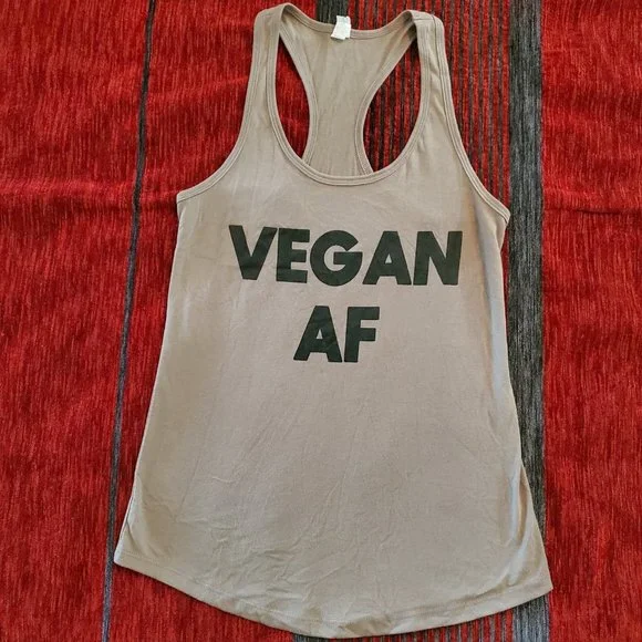Vegan racer tank top Sage Green M - Picture 1 of 4